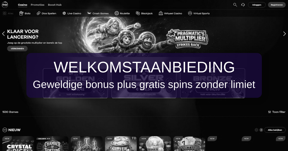Casino Oria: vergund online casino voor België
